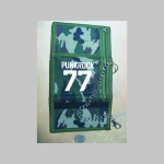 Punkrock 77 pevná textilná peňaženka s retiazkou a karabínkou, tlačené logo
